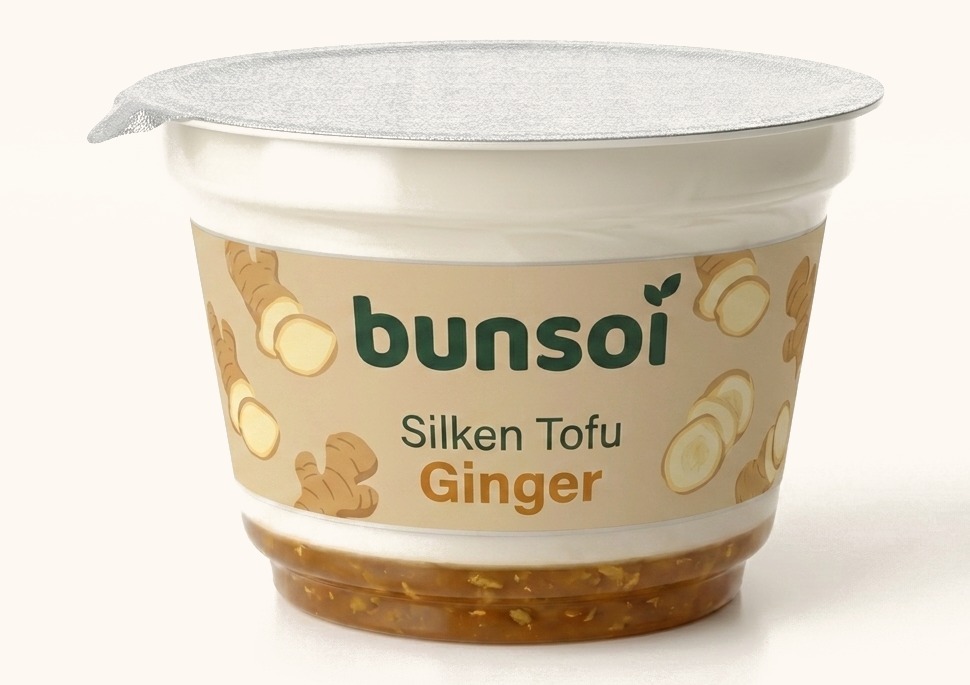 Bunsoi Ginger silken tofu cup
